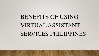 Benefits of Using Virtual Assistant Services Philippines