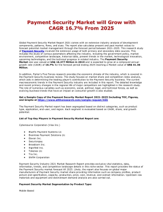 Payment Security Market