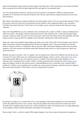 Chemistry Tshirt