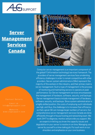 Server Management Services Canada