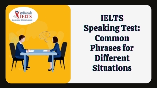 IELTS Speaking Test Common Phrases for Different Situations
