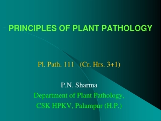 Plant pathology