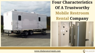 Important Characteristics Of A Trustworthy Mobile Restroom Rental Company