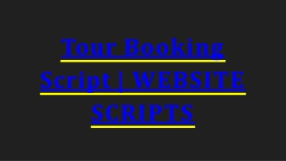 Best Tour Booking Clone Script - Scriptstore.in