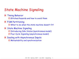 State Machine Signaling