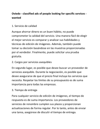 Oviedo - classified ads of people looking for specific services - wanted-converted