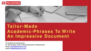 Tailor - Made Academic - Phrases To Write An Impressive Document - Phdassistance