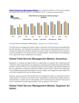 Field Service Management Market was valued US 3