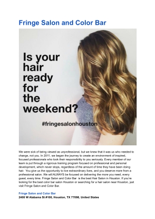 Fringe Salon and Color Bar