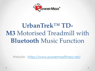 UrbanTrek™ TD-M3 Motorised Treadmill with Bluetooth Music Function