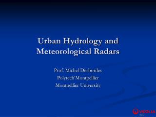 Urban Hydrology and Meteorological Radars