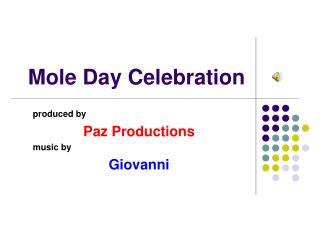 Mole Day Celebration