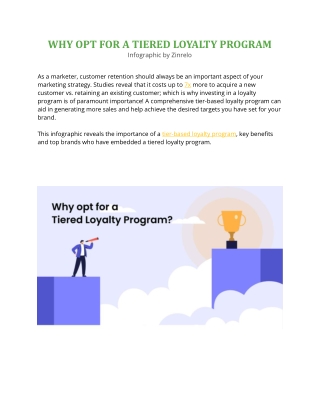 Why opt for a tiered loyalty program [Infographic]