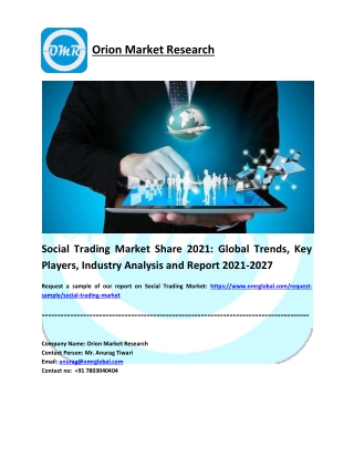 Social Trading Market: Analysis Report, Share, Trends and Overview 2021-2027