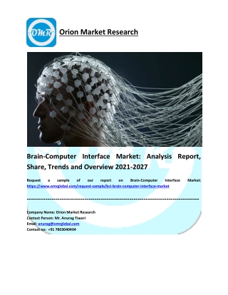 Brain-Computer Interface Market Size, Share, Industry Growth, Report 2027