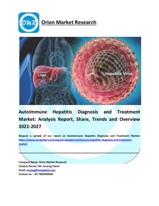 Autoimmune Hepatitis Diagnosis and Treatment Market Share and Report 2021-2027