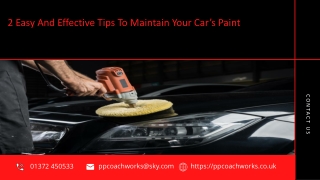 2 Easy And Effective Tips To Maintain Your Car’s Paint