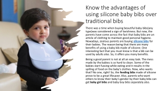 Know the advantages of using silicone baby bibs over traditional bibs