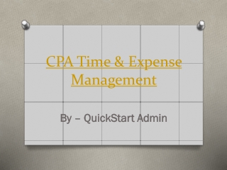Time and Expense Software for CPA Firm – QuickstartAdmin