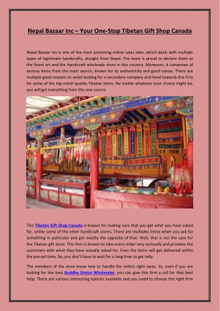 Nepal Bazaar Inc – Your One-Stop Tibetan Gift Shop Canada