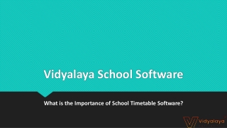 What is the Importance of School Timetable Software