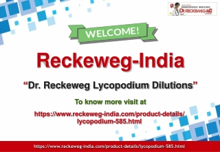 Dr. Reckeweg Lycopodium Dilution Online