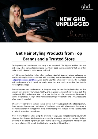 Get Hair Styling Products from Top Brands and a Trusted Store