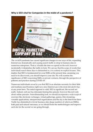 Why is SEO vital for Companies in the midst of a pandemic?