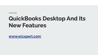 QuickBooks Desktop And Its New Features