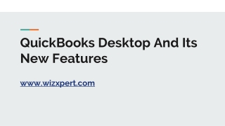 QuickBooks Desktop And Its New Features
