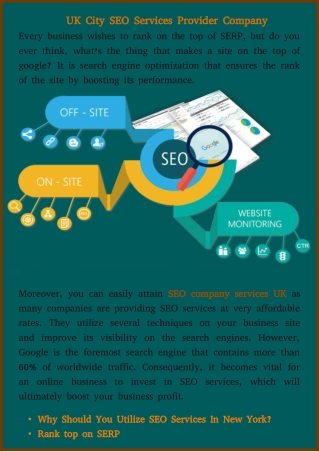 Search Engine Optimization(SEO) service provider in UK