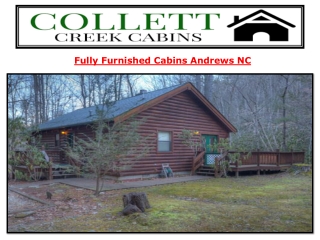 Fully Furnished Cabins Andrews NC