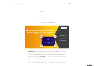 What Is Transcription And What Are The Types of Transcription