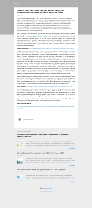 Connected Cockpit Multi-Domain Controller Market - Competitive Insight, Key Driv