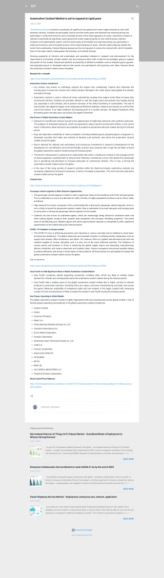 Automotive Coolant Market Analysis, Share by 2031