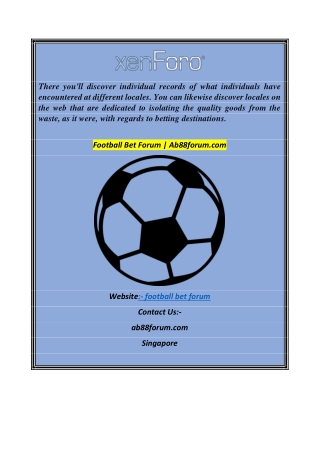 Football Bet Forum  Ab88forum.com
