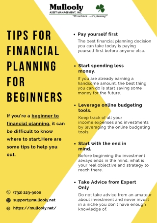 Financial Planning Tips For Beginners
