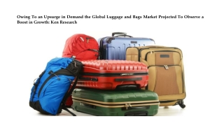 Luggage and Bags Market Research Report, Luggage and Bags Industry Research Repo