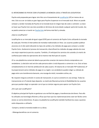 Criptomoneda, digital dolar, psyche, localpsyche, p2p intercambio