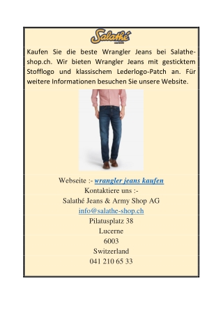 Wrangler Jeans kaufen  Salathe-shop.ch