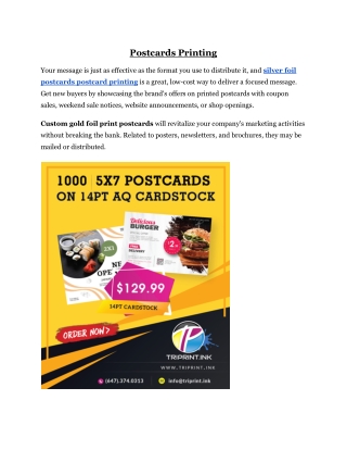 Postcards Printing