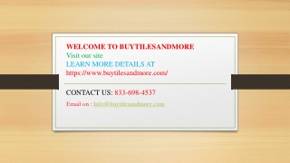 WELCOME TO BUYTILESANDMORE