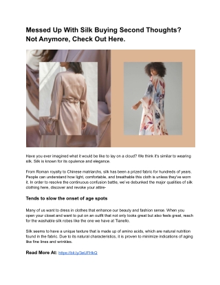 Messed Up With Silk Buying Second Thoughts_ Not Anymore, Check Out Here
