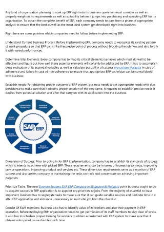 Tips Before ERP Implementation In Your Business