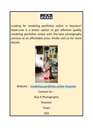 Modeling Portfolios Online Houston  Riazk.com