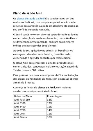 Plano de Saúde Amil