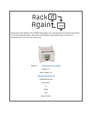Allen-bradley 1763-l16bwa  Rackitagain.com