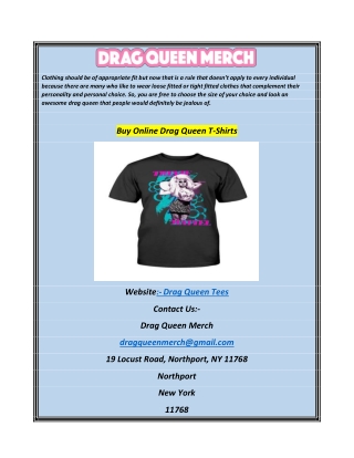 Buy Online Drag Queen TShirts