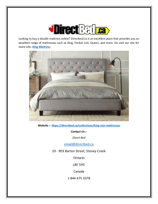 King Mattress  Directbed.ca
