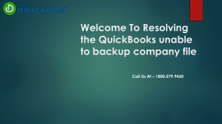 What is the way to setup QuickBooks unable to backup company file